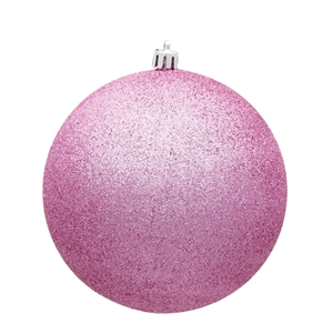 Vickerman 12&quot Contemporary Plastic Ball Ornament in Glitter Pink