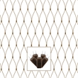 Vickerman 150 Wide Angle LED Brown Wire Christmas Net Light Set in Pure White