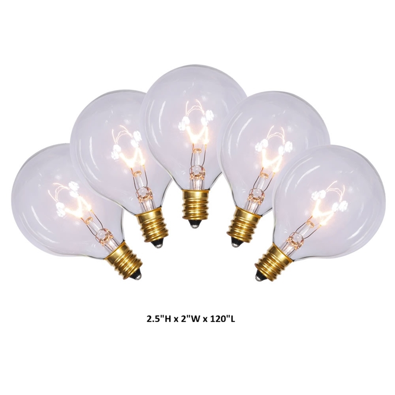 Vickerman 15-light Plastic G50 Christmas Light Set in Clear Finish