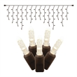 Vickerman 9' Color Box M5 Icicle Christmas Twinkle Light Set in White/Brown