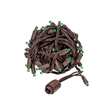 Vickerman 25' Brown Wire Non-Rectified LED Christmas Light Strand in Green