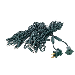 Vickerman 34' Wide Angle LED Poly Bag Christmas Light Set in Warm White/Green