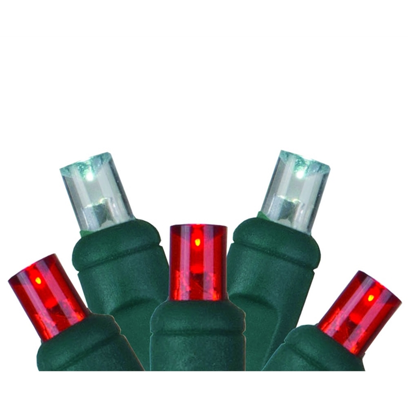 Vickerman 25' Wide Angle LED Color Box Christmas Light Set in Red/White