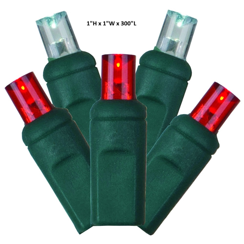 Vickerman 25' Wide Angle LED Color Box Christmas Light Set in Red/White