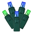 Vickerman 35' Wide Angle LED Poly Bag Christmas Twinkle Light Set in Blue/Green
