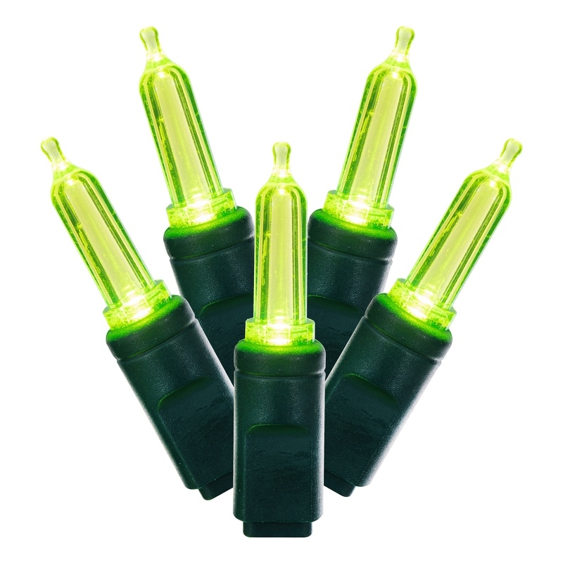 Vickerman 34' Color Box Italian LED Christmas Light Set in Lime Green