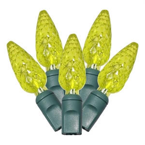 Vickerman 34' Color Box Single  C6 LED Christmas Light Set in Lime Green