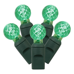 Vickerman 25' Color Box G12 Berry LED Christmas Light Set in Green