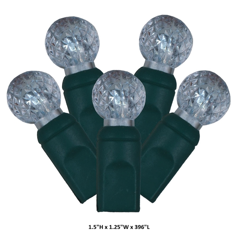 Vickerman 34' Poly Bag G12 Berry LED Christmas Light Set in Cool White
