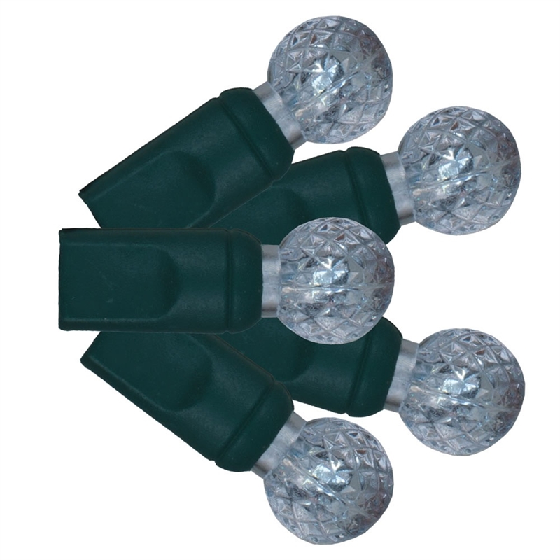 Vickerman 34' Poly Bag G12 Berry LED Christmas Light Set in Cool White