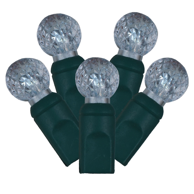 Vickerman 34' Poly Bag G12 Berry LED Christmas Light Set in Cool White