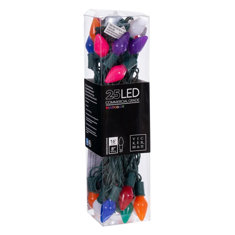 Vickerman 16' Color Box C7 LED Christmas Light Set in Multi-Color