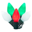 Vickerman 16' Color Box C7 LED Christmas Light Set in Red/White