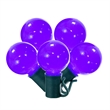 Vickerman 16' Opaque Ceramic G30 LED Christmas Light Set in Purple