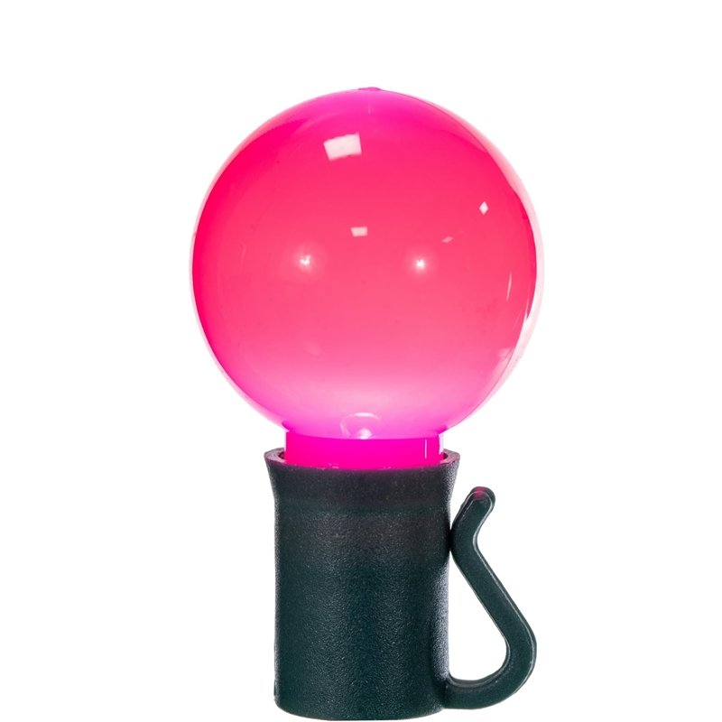 Vickerman 16' Opaque Ceramic G30 LED Christmas Light Set in Pink