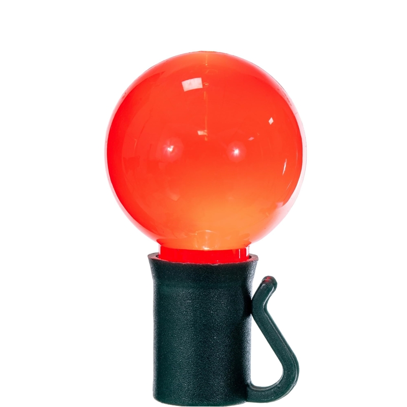 Vickerman 16' Opaque Ceramic G30 LED Christmas Light Set in Red/White