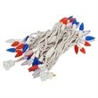 Vickerman 25' Color Box C6 LED Christmas Light Set in Red/White
