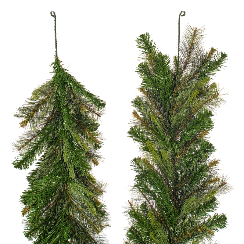 Vickerman 50' Plastic Cashmere Artificial Christmas Garland in Green
