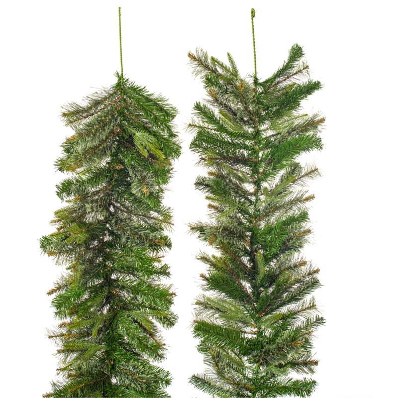 Vickerman 25' Plastic Cashmere Artificial Christmas Garland in Green