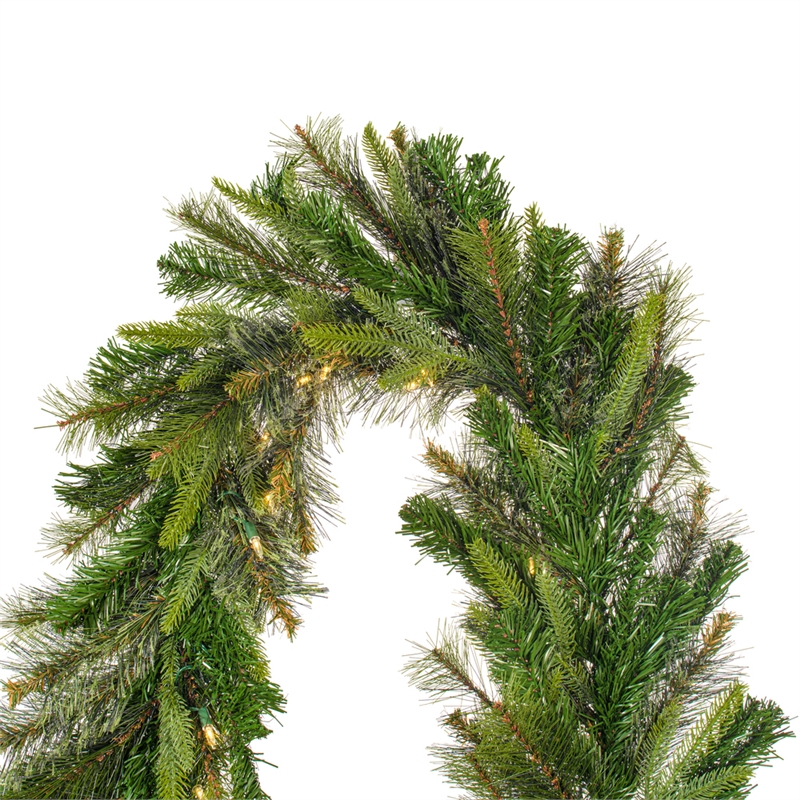 Vickerman 6' Cashmere Battery Operated LED Artificial Christmas Garland in Green