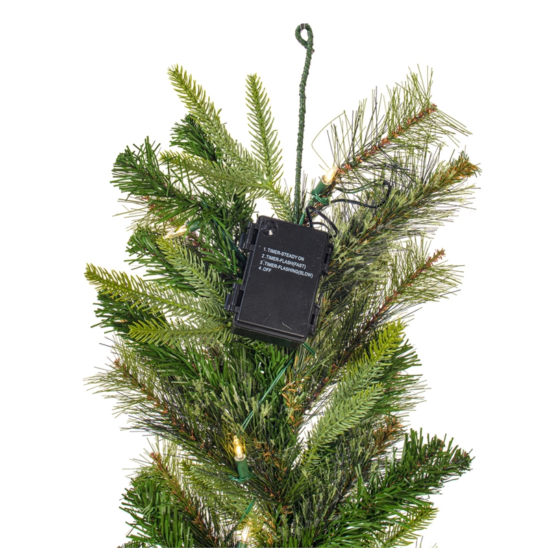 Vickerman 6' Cashmere Battery Operated LED Artificial Christmas Garland in Green