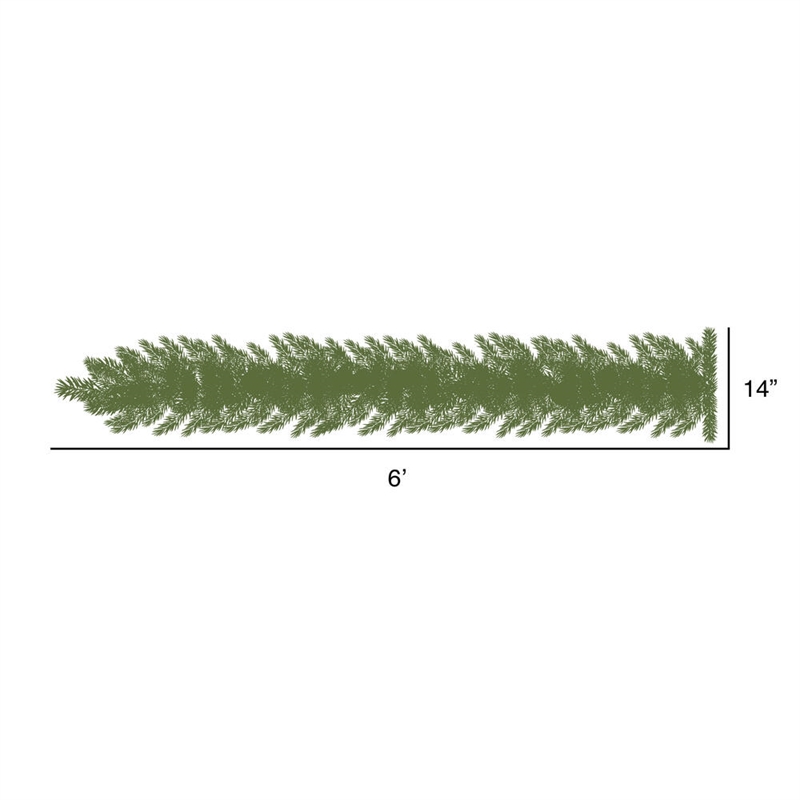 Vickerman 6' Cashmere Battery Operated LED Artificial Christmas Garland in Green