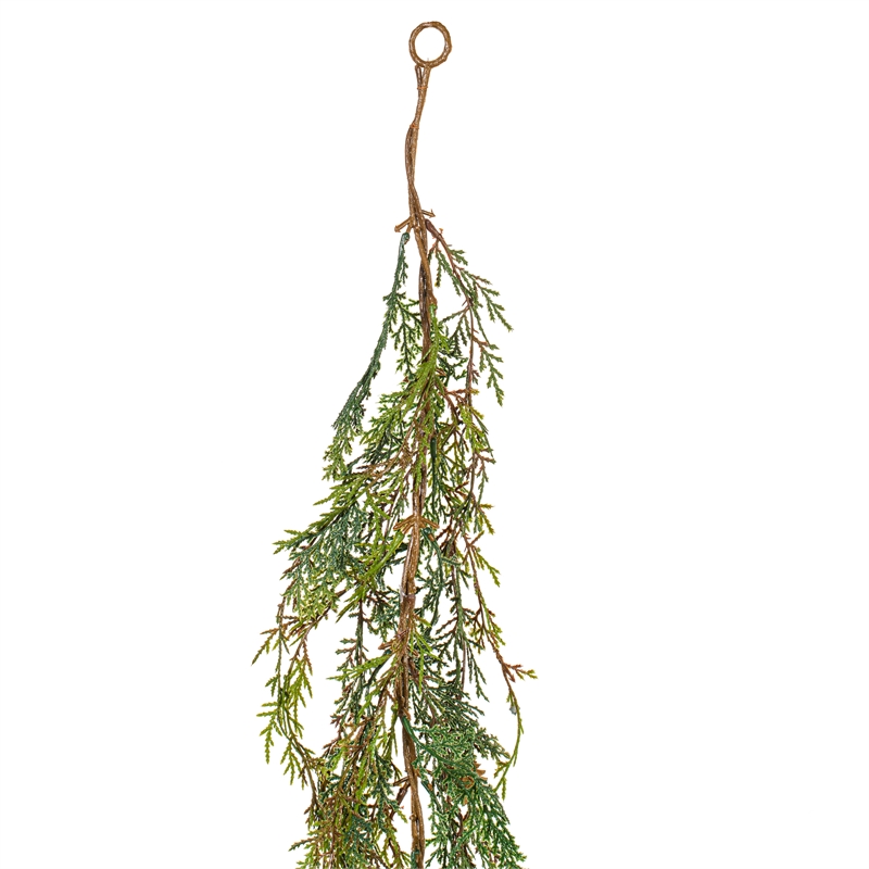 Vickerman 4' Weeping Cedar Artificial Christmas Garland in Green