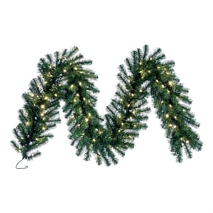 Vickerman 50'x12&quot Douglas Fir LED Lights Artificial Christmas Garland in Green