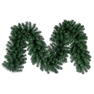 Vickerman 25'x18&quot Grand Teton Angle LED Artificial Christmas Garland in Green