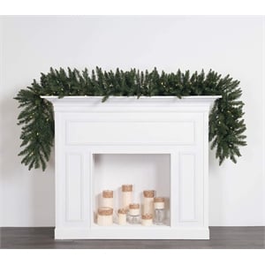 Vickerman 9'x20&quot Camdon Fir LED Lights Artificial Christmas Garland in Green