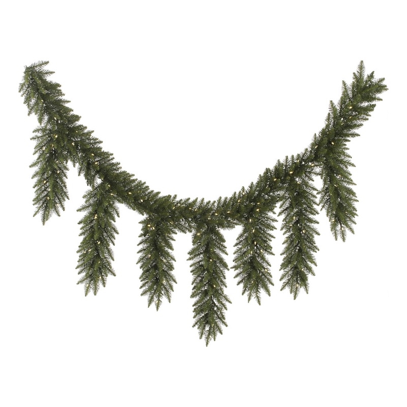 Vickerman 9' Camdon Fir Icicle LED Lights Artificial Christmas Garland in Green