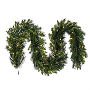 Vickerman 9'x14&quot Bangor Pine Dura-lit LED Artificial Christmas Garland in Green