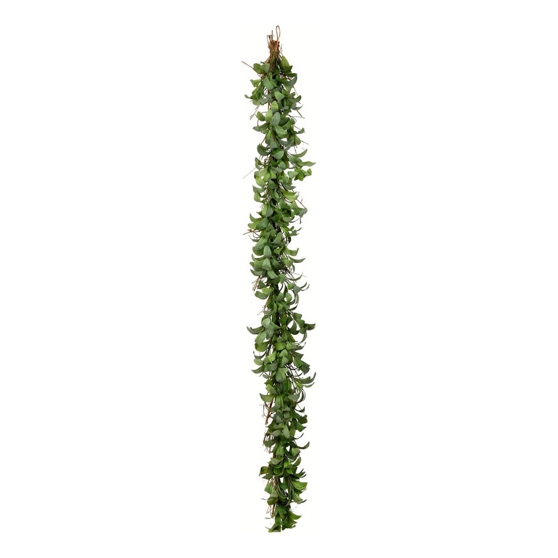 Vickerman 6' Polyester Artificial Lamb Ear Leaves Garland in Green