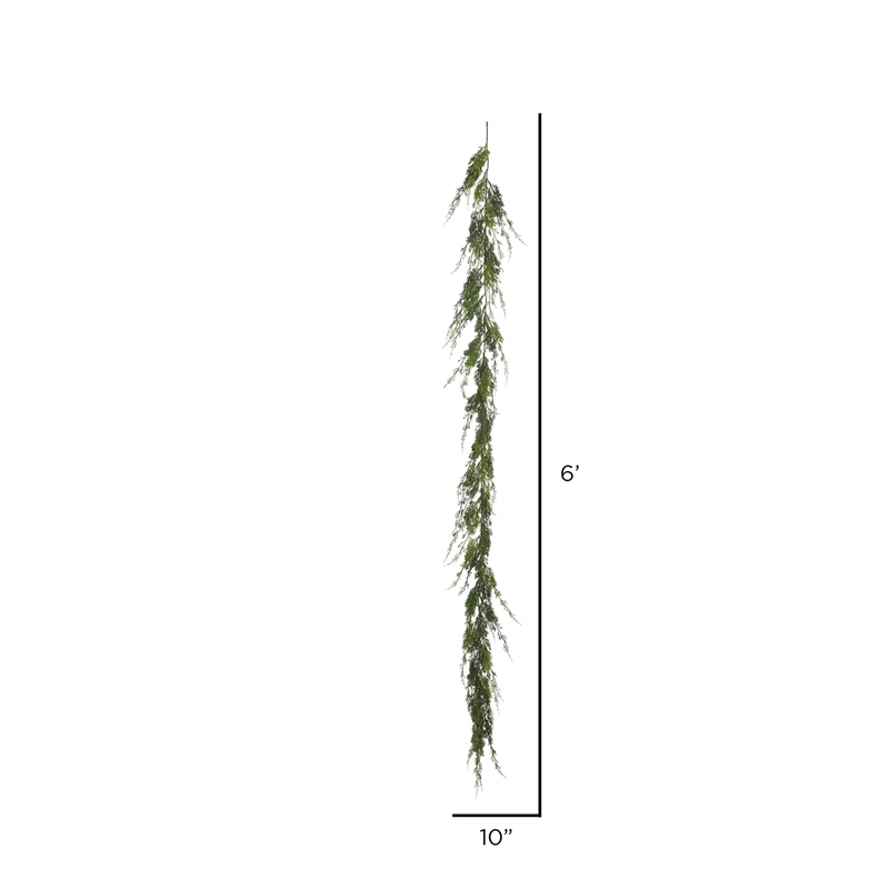 Vickerman 6' Fabric Artificial Monterey Cypress Garland in Green