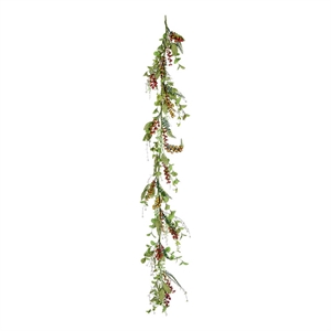 Vickerman 72&quot Maintenance Free Artificial Mixed Fall Garland in Green