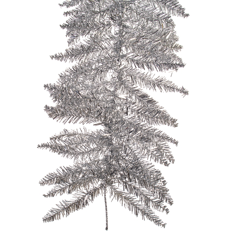 Vickerman 9' Plastic 250 Tips Artificial Christmas Garland in Silver