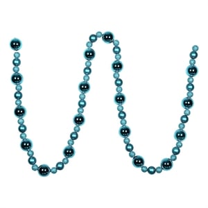 Vickerman 9' Plastic Assorted Christmas Ball Ornament Garland in Baby Blue