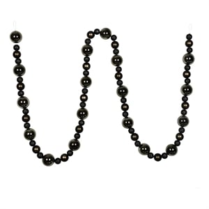 Vickerman 9' Plastic Assorted Christmas Ball Ornament Garland in Gunmetal Gray