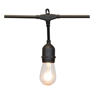 Vickerman 12 S14 Lights Christmas Patio Light Set in Clear/Black