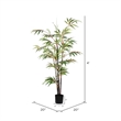 Vickerman 4' Artificial Potted Black Japanese Bamboo Tree.