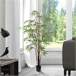 Vickerman 5' Artificial Potted Black Japanese Bamboo Tree.