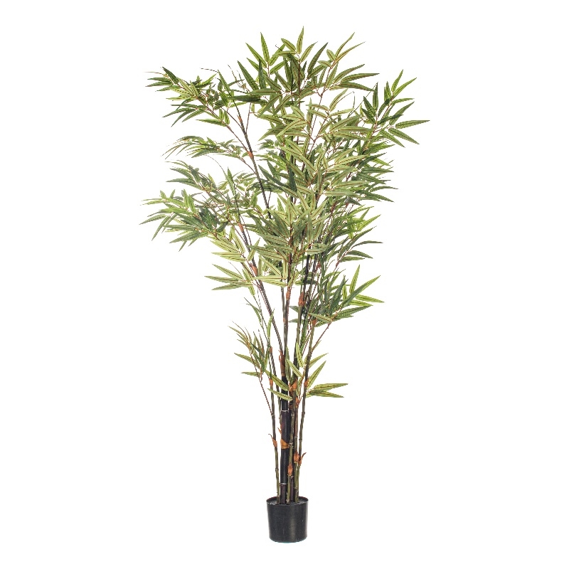 Vickerman 5' Artificial Potted Black Japanese Bamboo Tree.