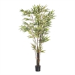 Vickerman 5' Artificial Potted Black Japanese Bamboo Tree.