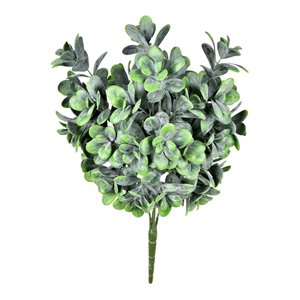 Vickerman 17&quot Contemporary Plastic Artificial UV Coated Jade Bush in Green