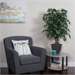 Vickerman 4' Artificial Ficus Bush with Rattan Basket in Dark Green