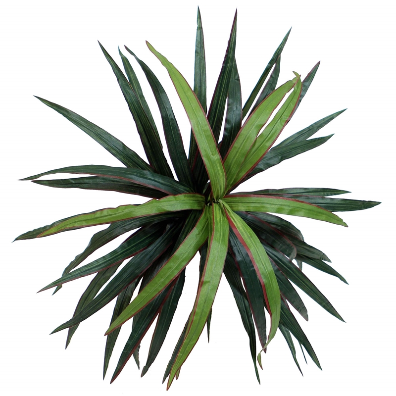 Vickerman 4' Artificial Marginata Bush with Rattan Basket in Dark Green