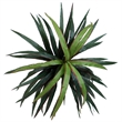 Vickerman 4' Artificial Marginata Bush with Rattan Basket in Dark Green