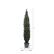 Vickerman 7' Plastic Artificial UV Resistant Pond Cypress Tree with Pot in Green