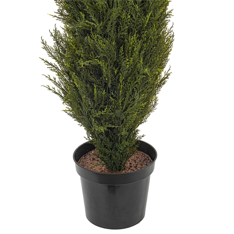 Vickerman 7' Plastic Artificial UV Resistant Pond Cypress Tree with Pot in Green