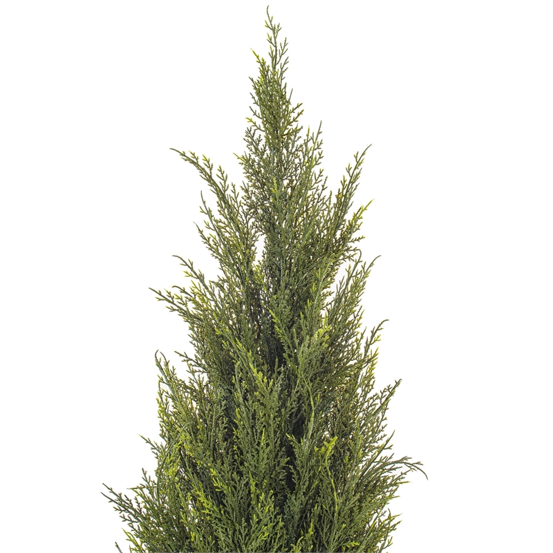 Vickerman 7' Plastic Artificial UV Resistant Pond Cypress Tree with Pot in Green